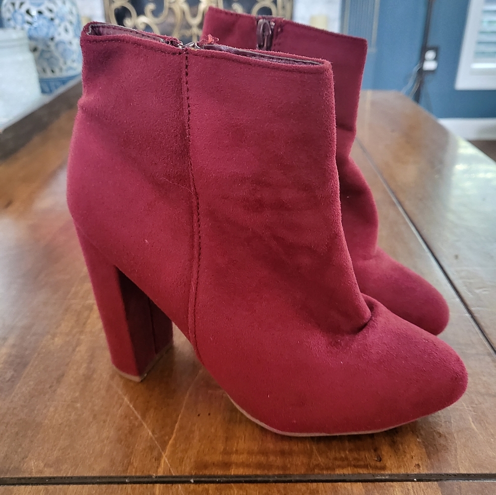 Red Ankle Boots